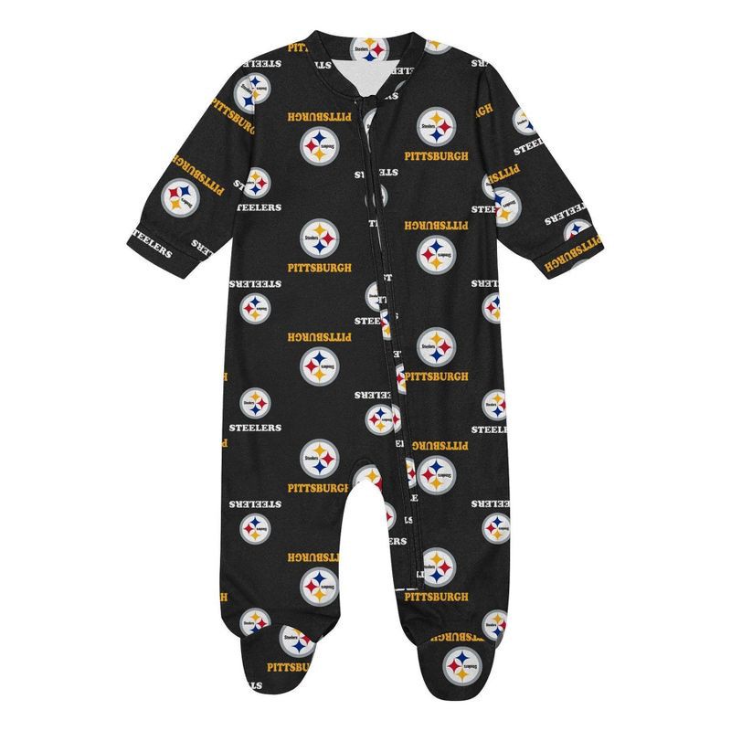 slide 2 of 3, NFL Pittsburgh Steelers Boys' Blanket Sleeper - 12M, 1 ct