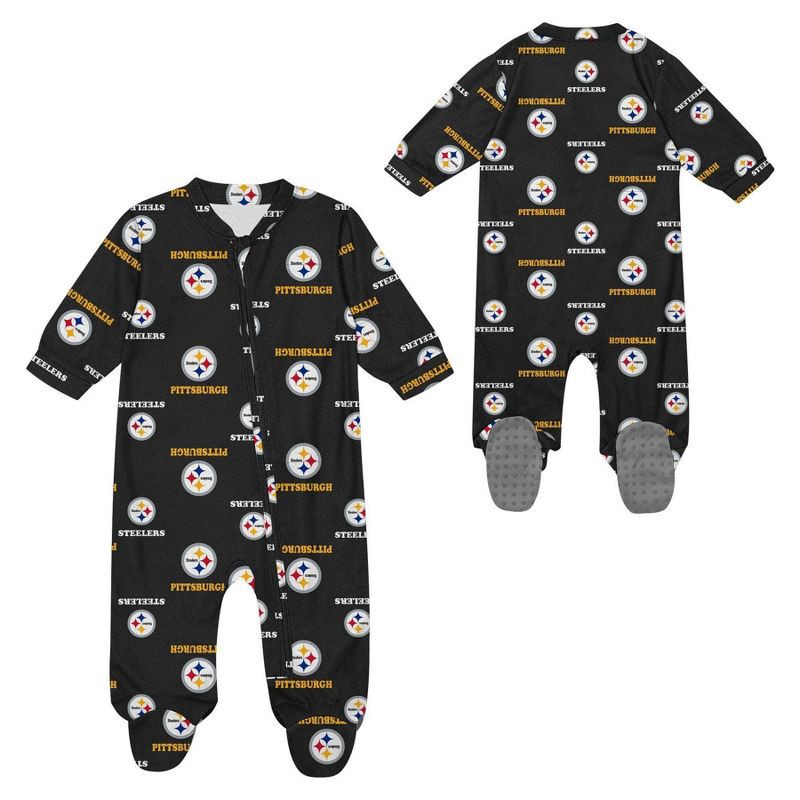 slide 1 of 3, NFL Pittsburgh Steelers Boys' Blanket Sleeper - 12M, 1 ct