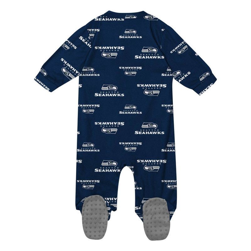 slide 3 of 3, NFL Seattle Seahawks Boys' Blanket Sleeper - 3-6M, 1 ct
