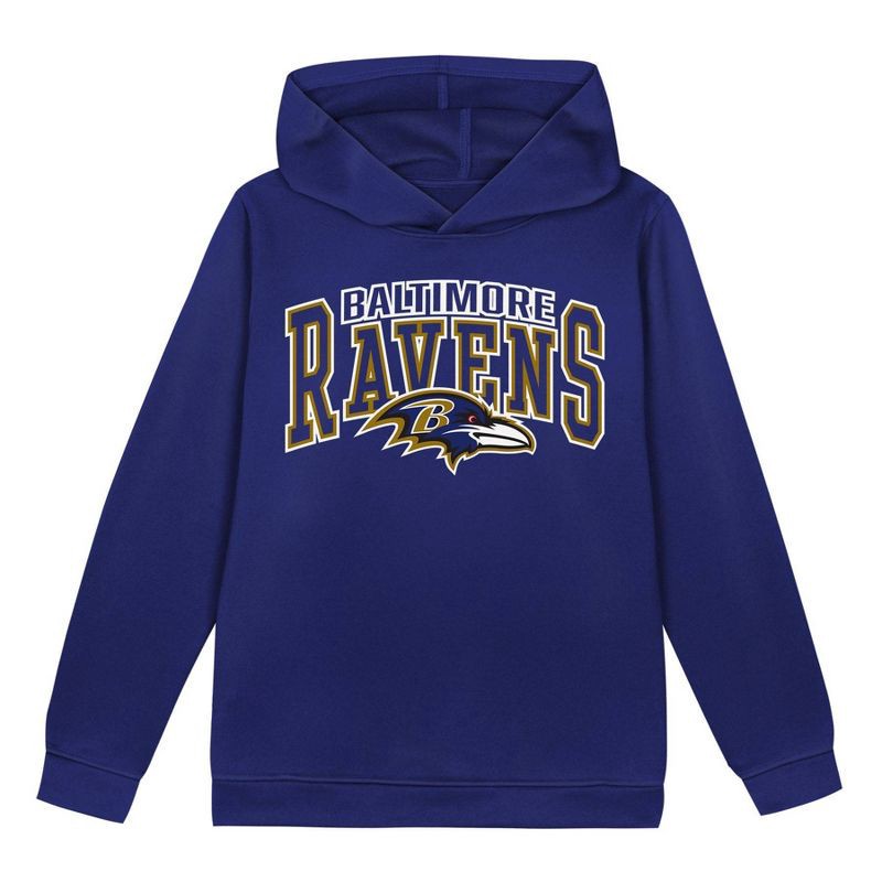 slide 1 of 1, NFL Baltimore Ravens Toddler Boys' Poly Fleece Hooded Sweatshirt - 2T, 1 ct