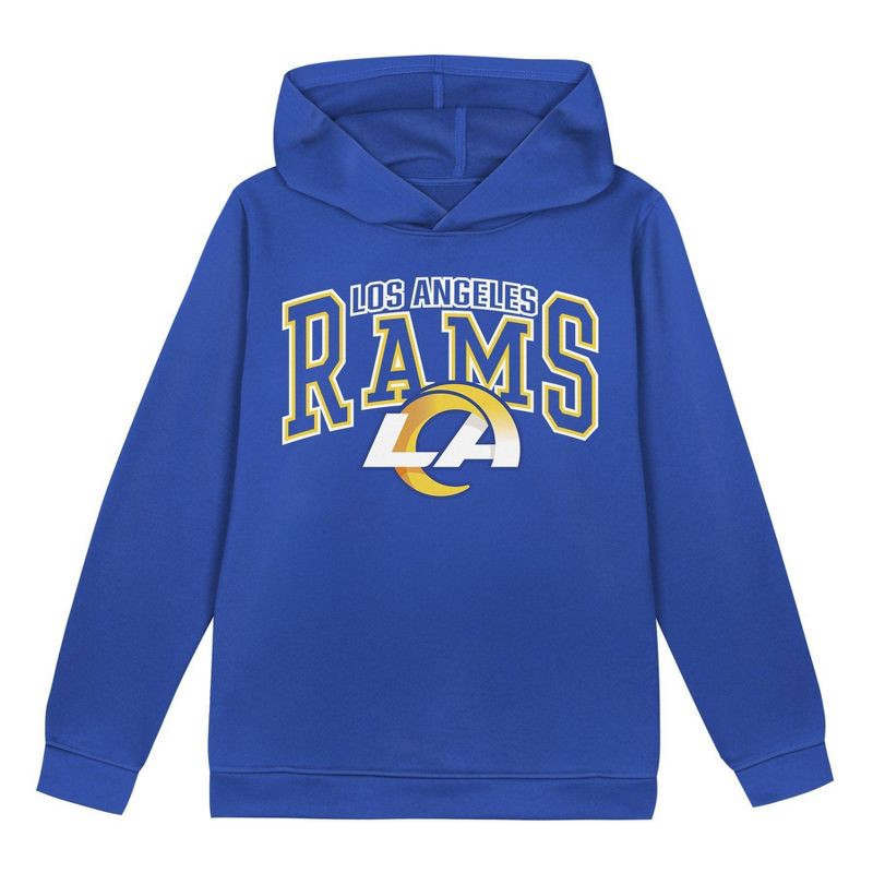 slide 1 of 1, NFL Los Angeles Rams Toddler Boys' Poly Fleece Hooded Sweatshirt - 3T, 1 ct