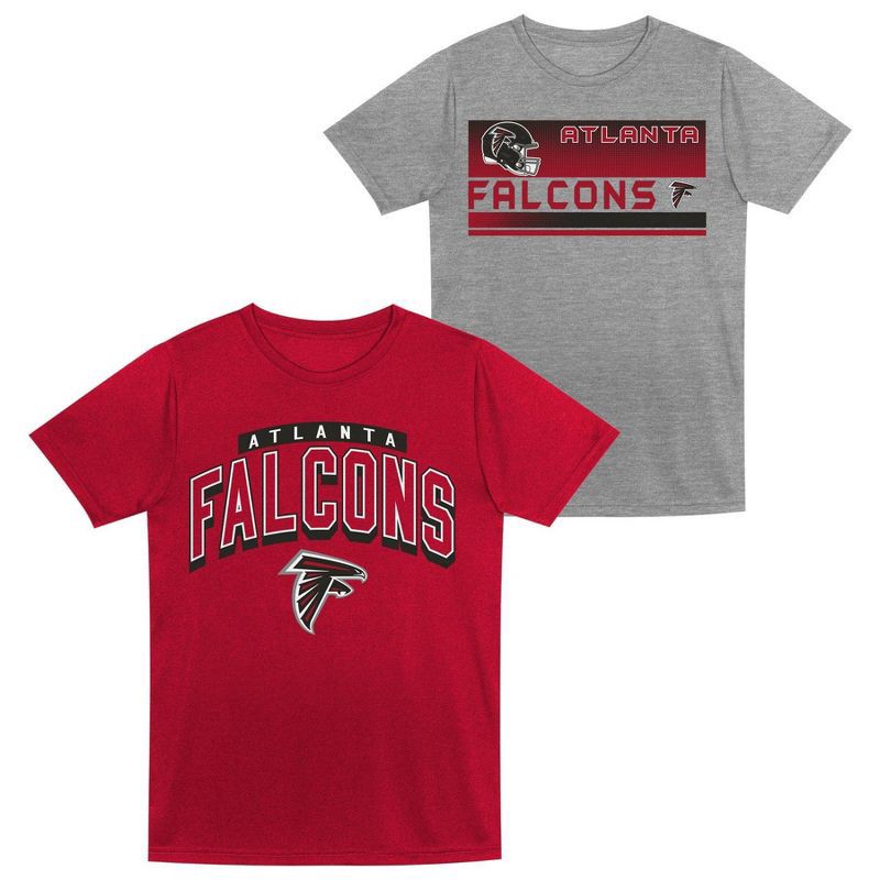 slide 1 of 3, NFL Atlanta Falcons Toddler Boys' Gray 2pk T-Shirt - 4T, 2 ct