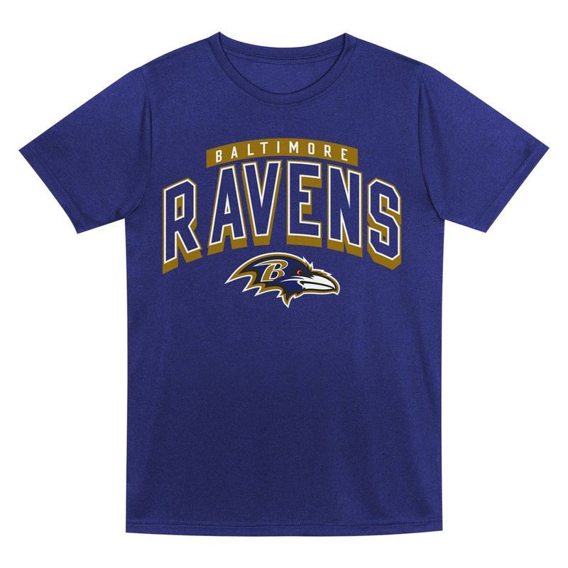 slide 3 of 3, NFL Baltimore Ravens Toddler Boys' Gray 2pk T-Shirt - 4T, 2 ct