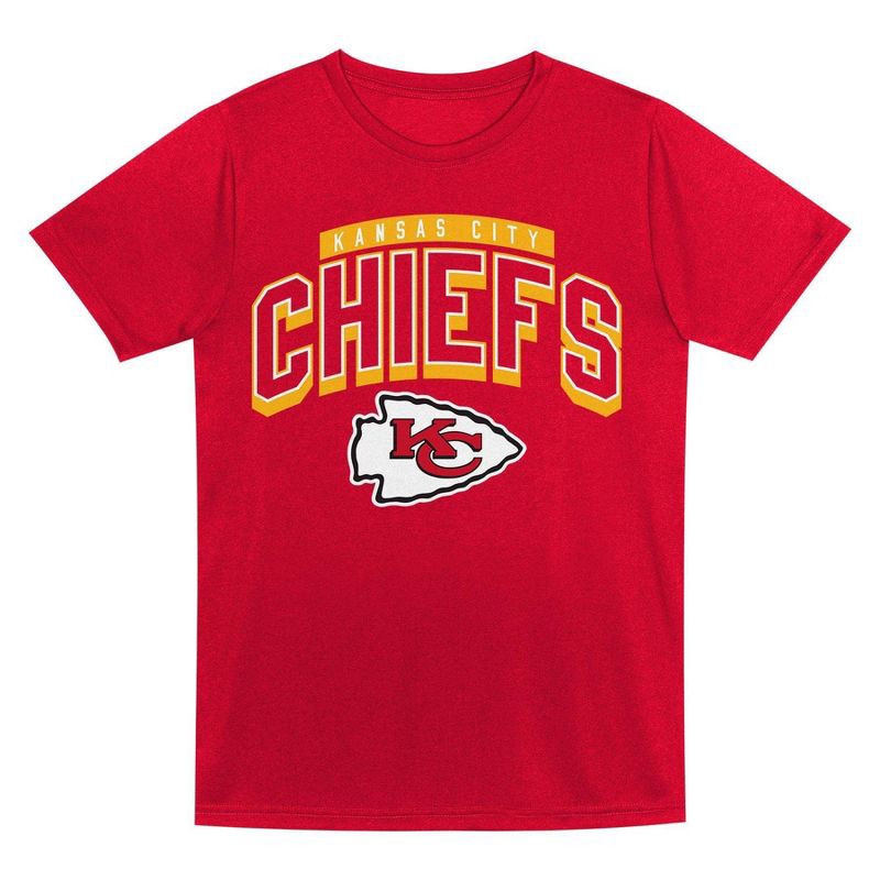 slide 3 of 3, NFL Kansas City Chiefs Toddler Boys' Gray 2pk T-Shirt - 2T, 2 ct