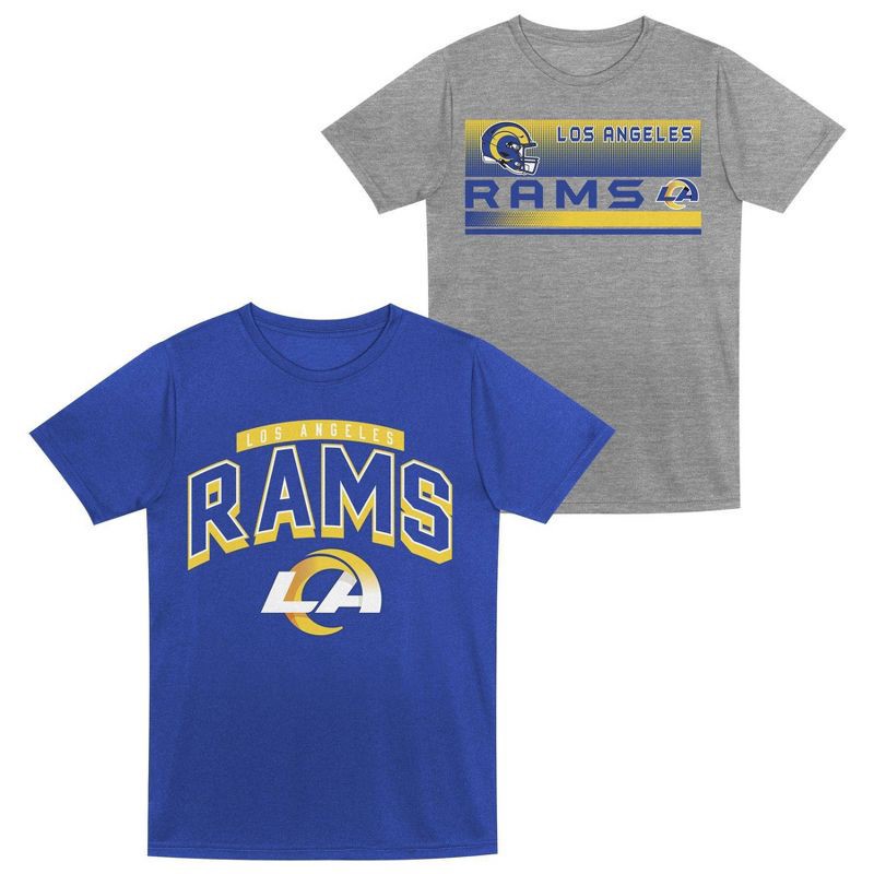 slide 1 of 3, NFL Los Angeles Rams Toddler Boys' Gray 2pk T-Shirt - 4T, 2 ct
