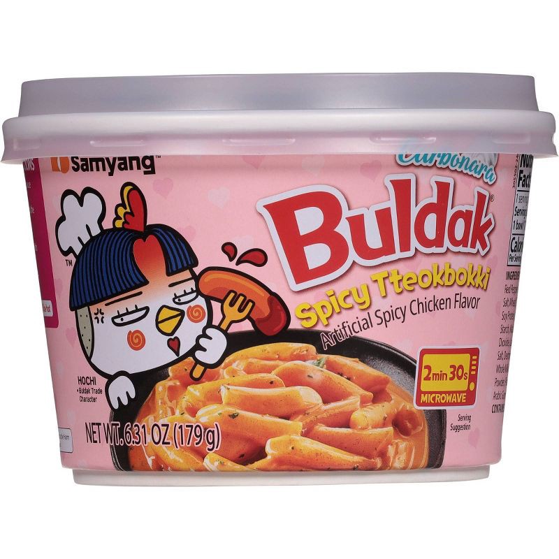 slide 2 of 4, Samyang Buldak Carbonara Rice Cake Tteokbokki - 6.31oz, 6.31 oz