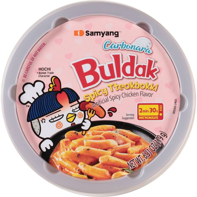 slide 4 of 4, Samyang Buldak Carbonara Rice Cake Tteokbokki - 6.31oz, 6.31 oz