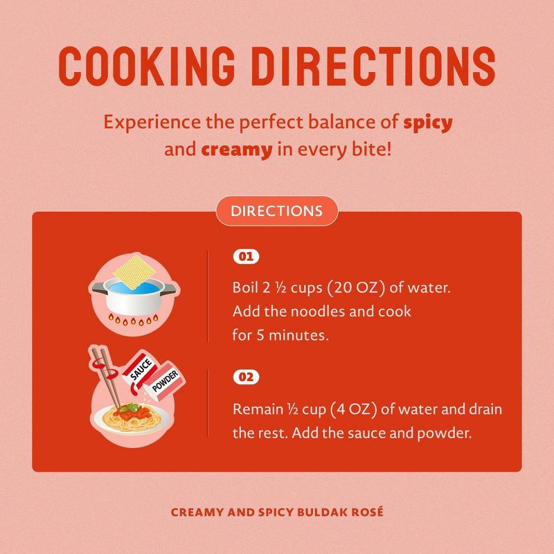 slide 5 of 6, Samyang Buldak Rose Spicy Ramen Noodles - 24.65oz/5ct, 24.65 oz, 5 ct