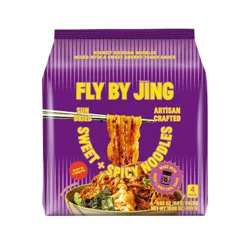FLY BY JING Sweet + Spicy Sun Dried Vegan Sichuan Noodles - 16.08oz/4ct