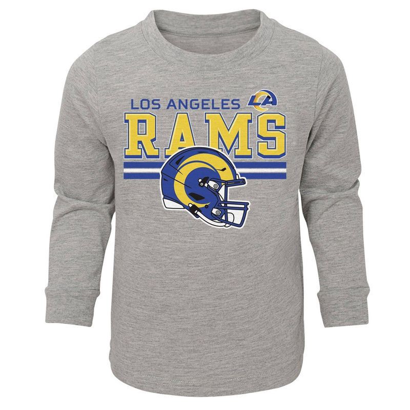 slide 3 of 3, NFL Los Angeles Rams Toddler Boys' 2pk Pant and Long Sleeve T-Shirt Set - 4T, 2 ct