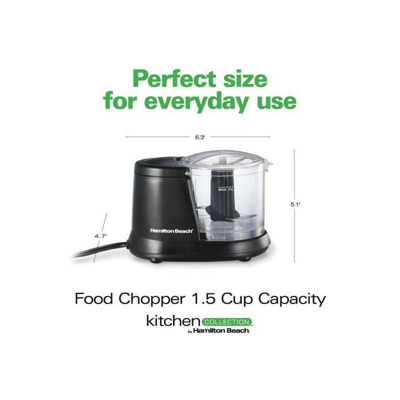 slide 11 of 11, Kitchen Collection By Hamilton Beach 1.5 Cup Food Chopper 72410KC, 1 ct