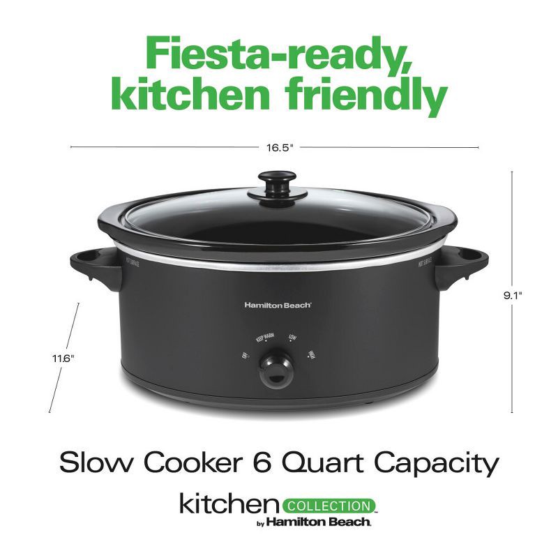 slide 7 of 9, Kitchen Collection By Hamilton Beach 6qt Slow Cooker 33607KC, 6 qt