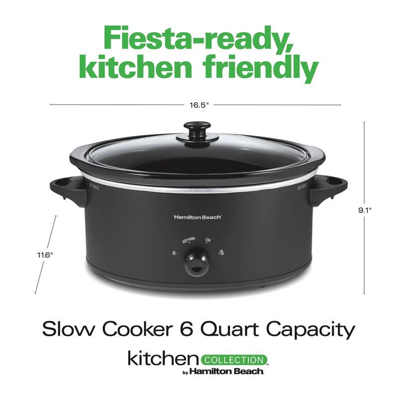 slide 9 of 9, Kitchen Collection By Hamilton Beach 6qt Slow Cooker 33607KC, 6 qt