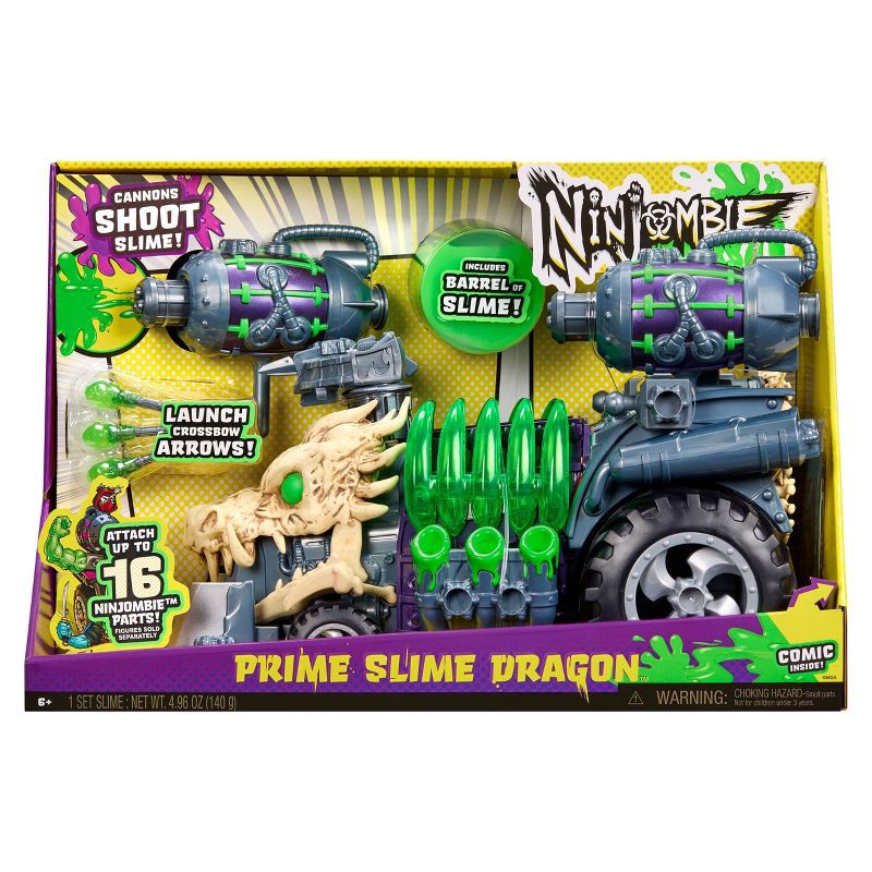 slide 8 of 9, Ninjombie Vehicle, Ninja Zombie with Slime, Ages 3+, 1 ct