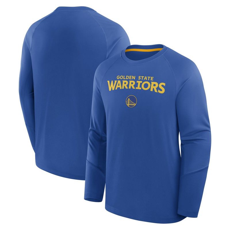 slide 3 of 3, NBA Golden State Warriors Men's Long Sleeve Performance T-Shirt - XXL, 1 ct