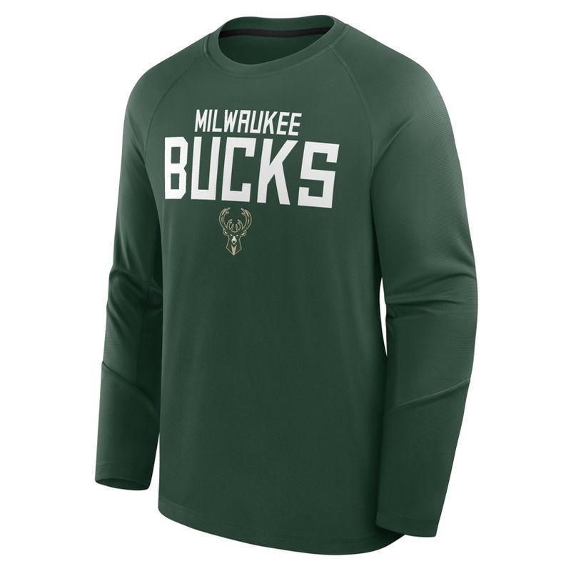 slide 1 of 3, NBA Milwaukee Bucks Men's Long Sleeve Performance T-Shirt - XXL, 1 ct