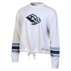 NHL Utah Hockey Club Women's White Long Sleeve Fleece Crew Sweatshirt - L