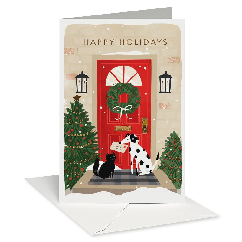 slide 2 of 6, American Greetings 10ct Christmas Cards Boxed with Envelopes Holiday Cheer, 10 ct