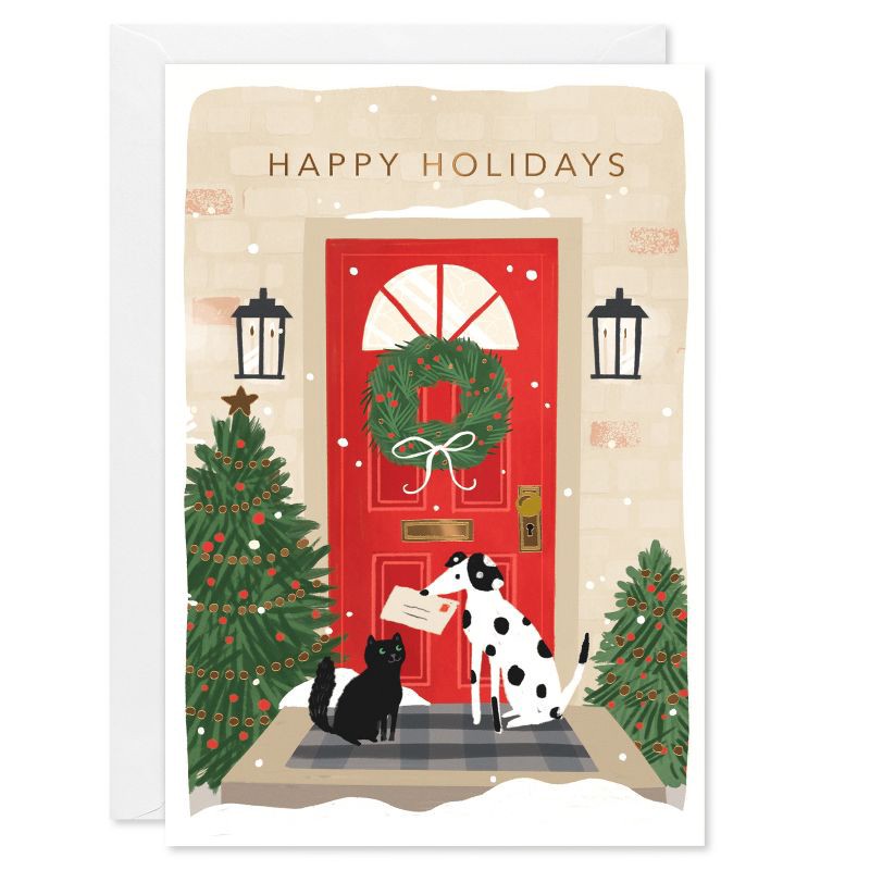 slide 1 of 6, American Greetings 10ct Christmas Cards Boxed with Envelopes Holiday Cheer, 10 ct