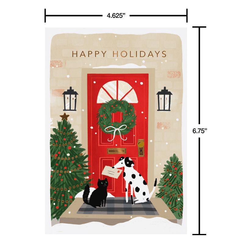 slide 6 of 6, American Greetings 10ct Christmas Cards Boxed with Envelopes Holiday Cheer, 10 ct
