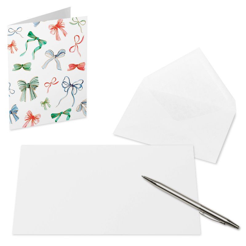 slide 2 of 4, American Greetings 10ct Christmas Card Pack Boxed with Envelopes Colorful Bows, 10 ct