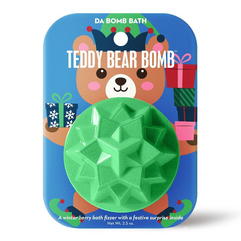 slide 1 of 7, Da Bomb Bath Fizzers Stocking Stuffer Teddy Bear-Star Bath Bomb - 2.5oz, 2.5 oz