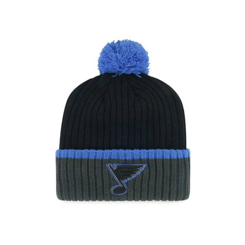 slide 1 of 2, NHL St. Louis Blues Black Shadow Knit Beanie, 1 ct