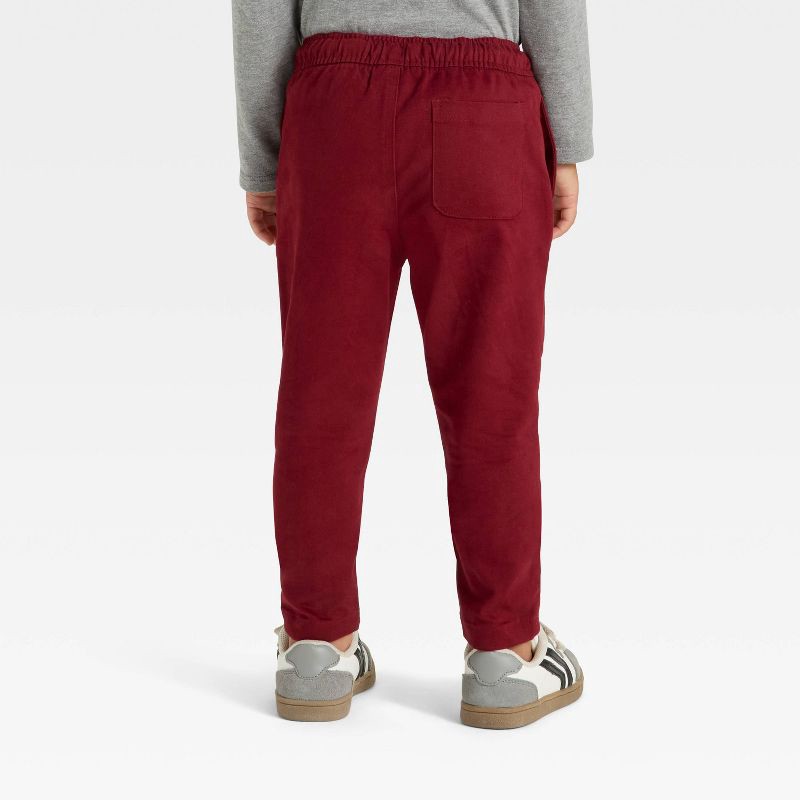 slide 3 of 3, Toddler Boys' Tapered Pants - Cat & Jack™ Maroon 18M, 1 ct