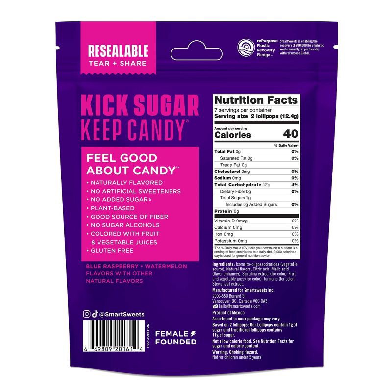 slide 2 of 5, SmartSweets Halloween Lollipops Candy - 3oz, 3 oz