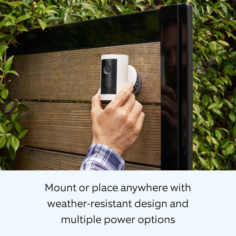 slide 4 of 10, Ring Outdoor Cam Plus Battery 2K Video with Low-Light Vision and Flexible Mounting - Black, 1 ct