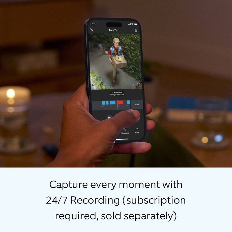 slide 7 of 10, Ring Outdoor Cam Plus Battery 2K Video with Low-Light Vision and Flexible Mounting - Black, 1 ct