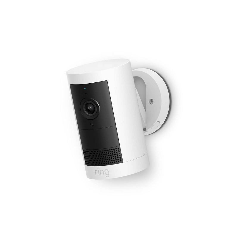 slide 1 of 10, Ring Outdoor Cam Plus Battery 2K Video with Low-Light Vision and Flexible Mounting - White, 1 ct