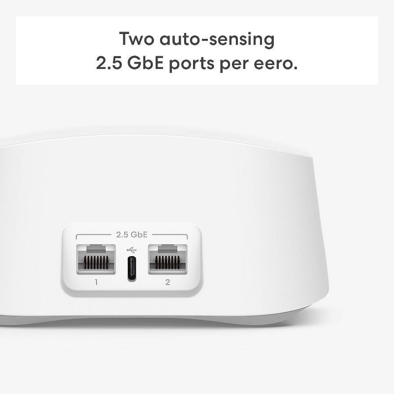 slide 2 of 5, eero 7 Dual-Band Mesh Wi-Fi 7 System (2-pack): Extender with Smartphone Control, 1 ct