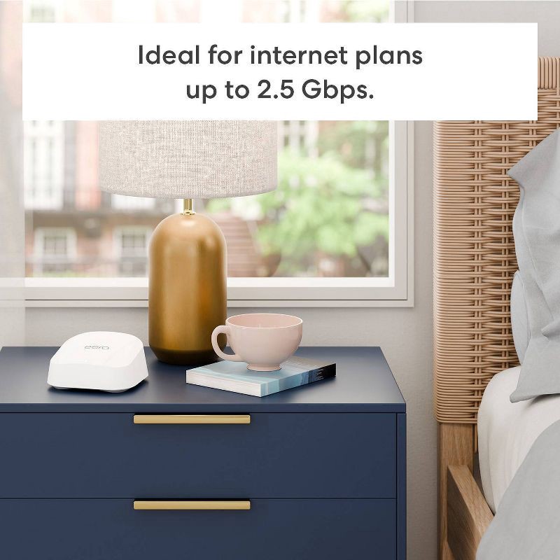 slide 4 of 5, eero 7 Dual-Band Mesh Wi-Fi 7 System (2-pack): Extender with Smartphone Control, 1 ct