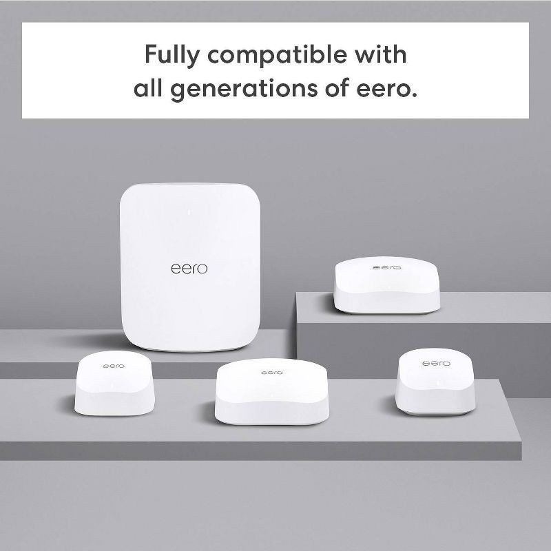 slide 5 of 5, eero 7 Dual-Band Mesh Wi-Fi 7 System (2-pack): Extender with Smartphone Control, 1 ct