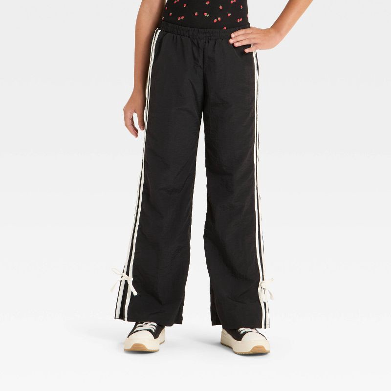 Girls' Nylon Track Pants - art class™ Black L 1 ct | shipt