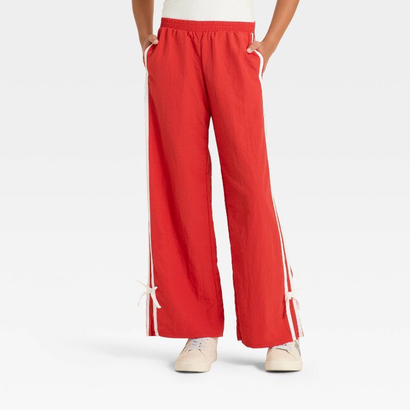Girls' Nylon Track Pants - art class™ Orange Red XL 1 ct | shipt