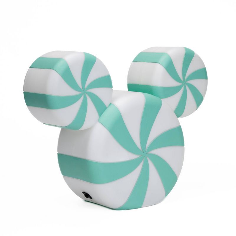 slide 4 of 6, Disney Yard Blow Mold LED Peppermint Mickey Medium Light Blue and White, 1 ct