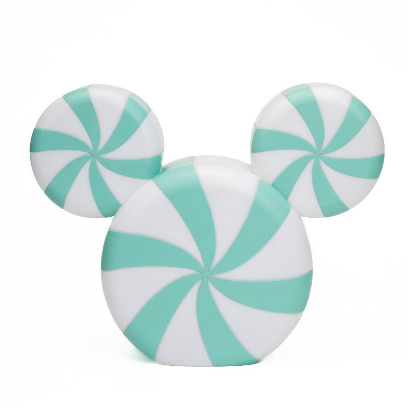 slide 1 of 6, Disney Yard Blow Mold LED Peppermint Mickey Medium Light Blue and White, 1 ct