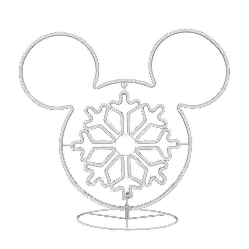 slide 3 of 4, Disney 2' Outdoor Neon Mickey Snowflake, 1 ct