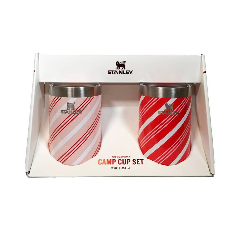 slide 6 of 6, Stanley 2pk 12 oz Stainless Steel Everyday Cup Candy Cane Twist and Strawberry Twist, 2 ct; 12 oz