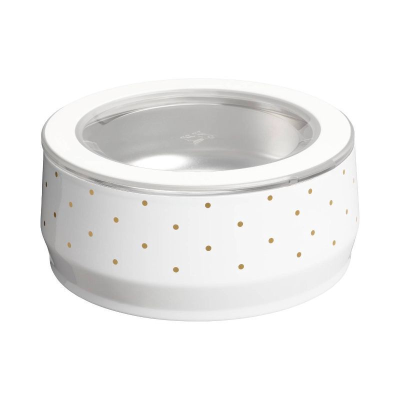 slide 2 of 3, Stanley 24 oz Stainless Steel Pet Bowl Frost Polka Dot, 24 oz