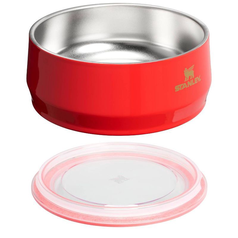 slide 3 of 4, Stanley 24 oz Stainless Steel Pet Bowl Candy Cane Red, 24 oz
