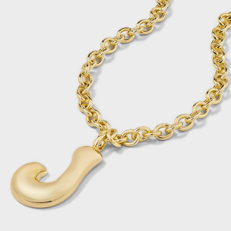 slide 1 of 4, SUGARFIX by BaubleBar Bubble Initial Necklace - Gold J, 1 ct