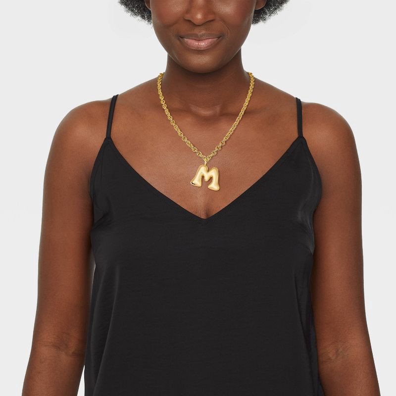 slide 2 of 4, SUGARFIX by BaubleBar Bubble Initial Necklace - Gold M, 1 ct