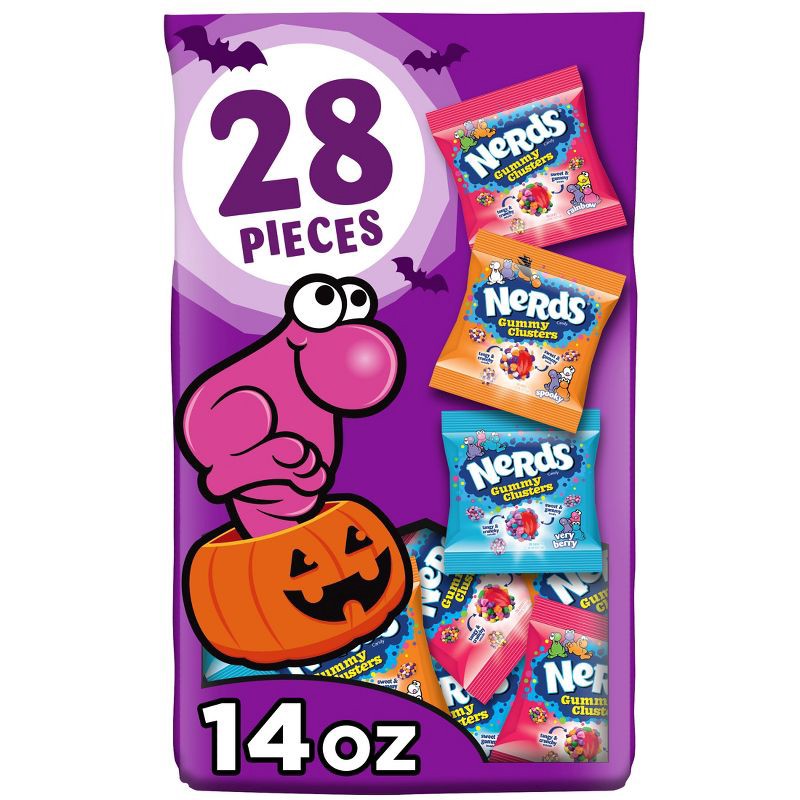 slide 1 of 8, Nerds Gummy Clusters Halloween Assorted Candy Mix Bag - 14oz/28ct, 14 oz, 28 ct