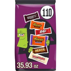 HERSHEY's Chocolate Assorted Halloween Candy Miniatures Bulk Bag - 35.93oz/110ct