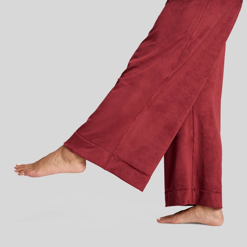 slide 2 of 5, Jockey Generation™ Women's Luxe Velour Pajama Pants AGE82 - Cranberry XL, 1 ct