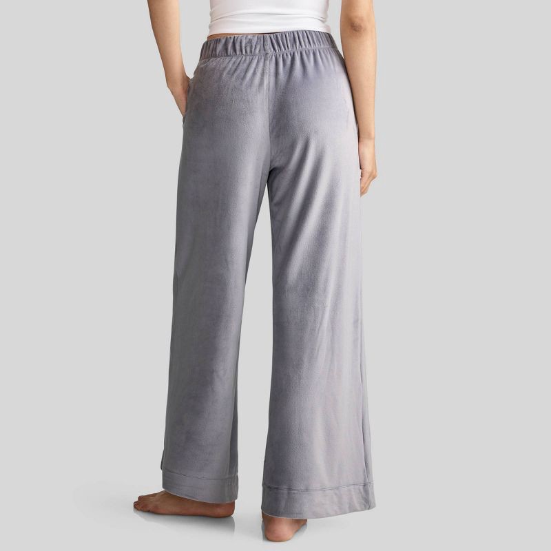 slide 2 of 5, Jockey Generation™ Women's Luxe Velour Pajama Pants AGE82 - Mid Gray S, 1 ct