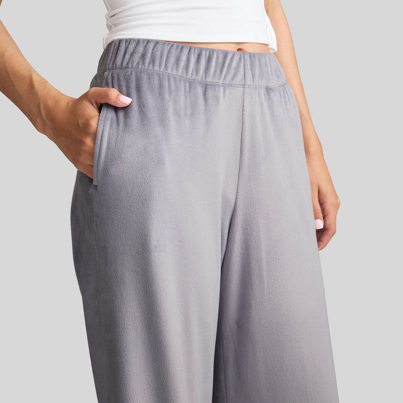 slide 5 of 5, Jockey Generation™ Women's Luxe Velour Pajama Pants AGE82 - Mid Gray M, 1 ct